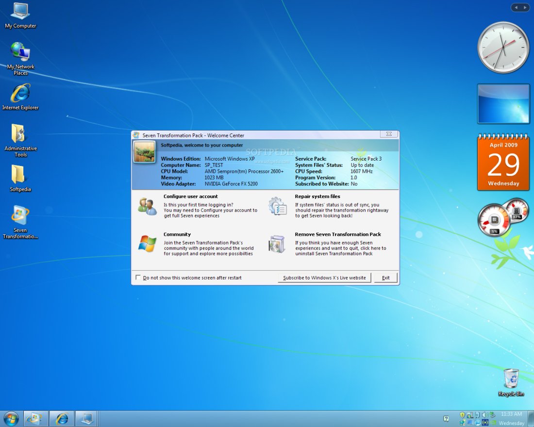 Сделай виндовс xp как виндовс 7 Сделай виндовс xp как виндовс 7