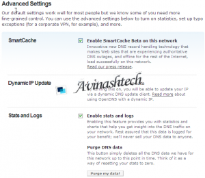 opendns adv settings 300x260 Use OpenDNS to browse Internet faster, safer and smarter   Part2