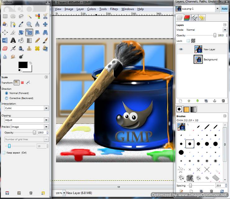 Gimp Paint Cup