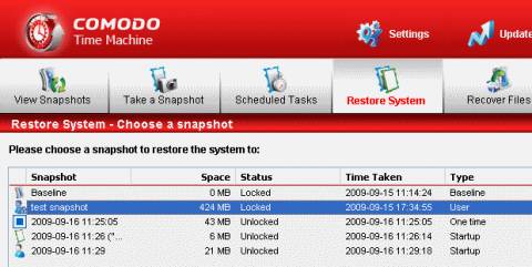 restore system 480x241 Backup and Restore your System With Comodo Time Machine