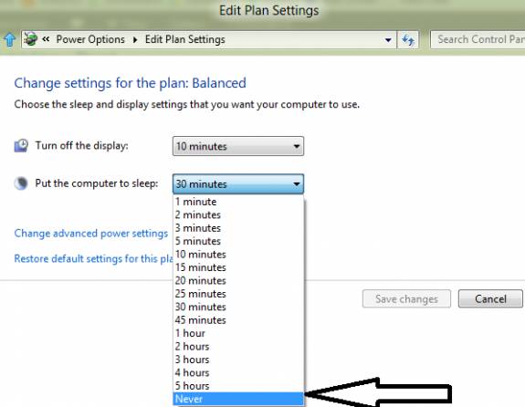 how to turn off auto sleep on windows 10