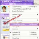 How to disable Yahoo messenger online conversation history