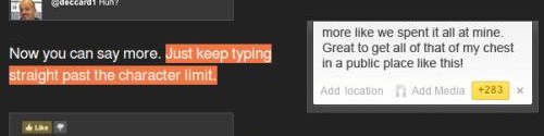 Create and read longer tweets ( >140 char) with TweetDeck deck.ly
