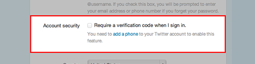 Enable Twitter two step authentication via SMS, Will not work for many