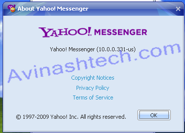 Yahoo messenger 10 about Yahoo messenger 10 about