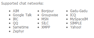 Pidgin supported networks