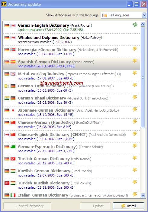 LingoPad other dictionaries