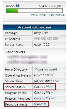 Hostgator server status