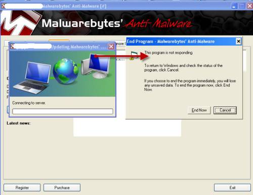 Malwarebytes memory scan