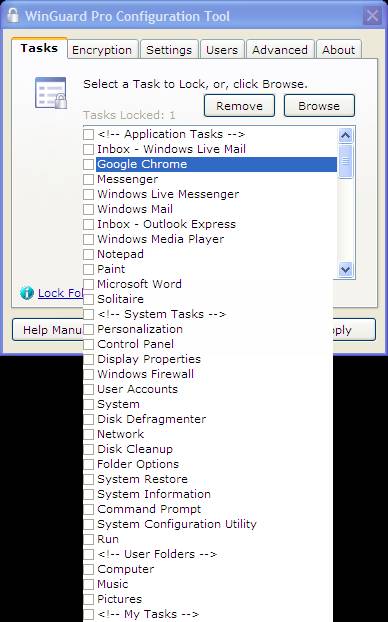 Winguard tasks