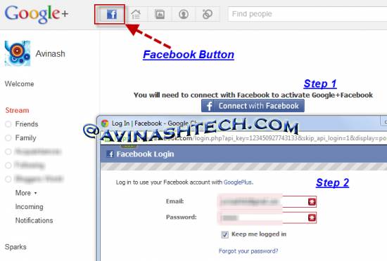 Google+ facebook