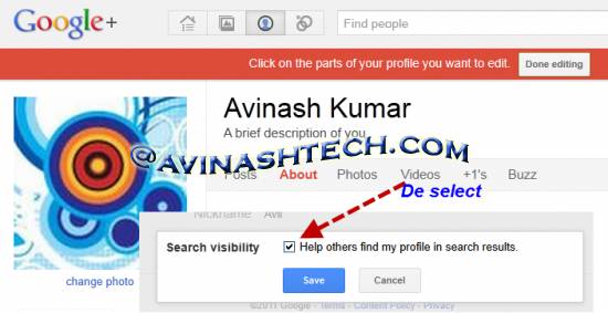 Google+ profile search