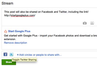 Google+ twitter facebook