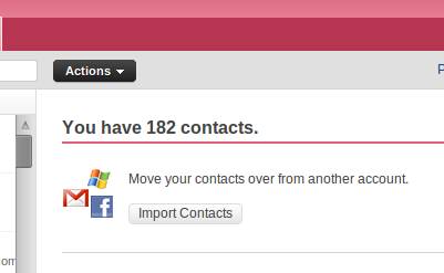 Yahoo mail import