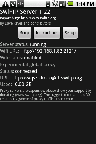 swiftp 2 How to Share, transfer files between Android Device and PC over WiFi 2