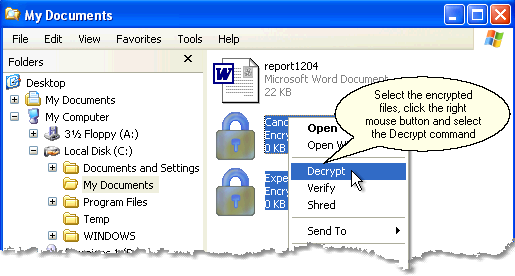 Decrypt files