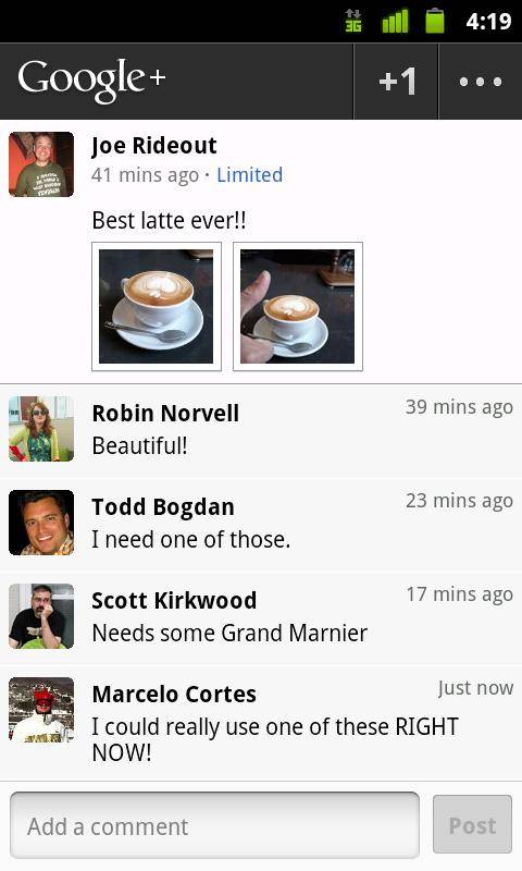 Google+ Android 1