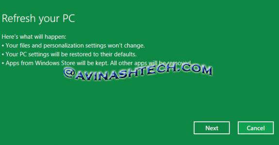 Refresh Windows 8