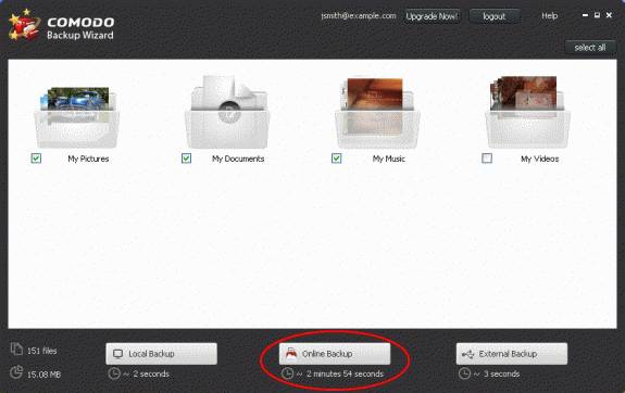 Comodo online storage