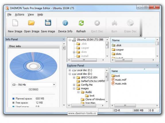Daemon tool virtual image