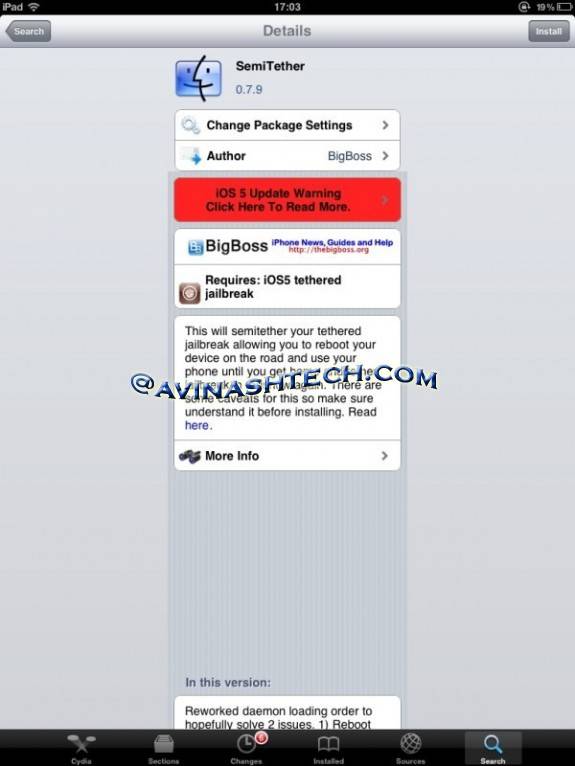 Semitether iOS5
