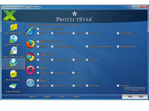 erase internet files