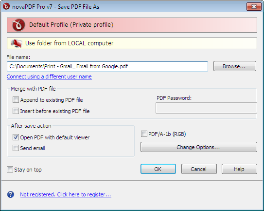 Printing with novaPDF Pro