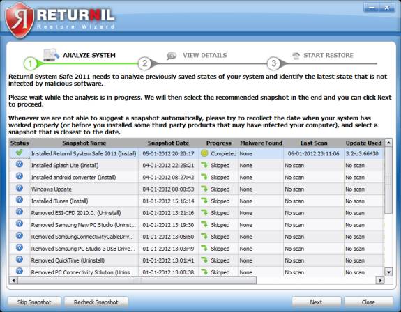 returnil system restore