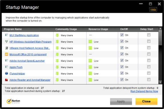 Startup Manager