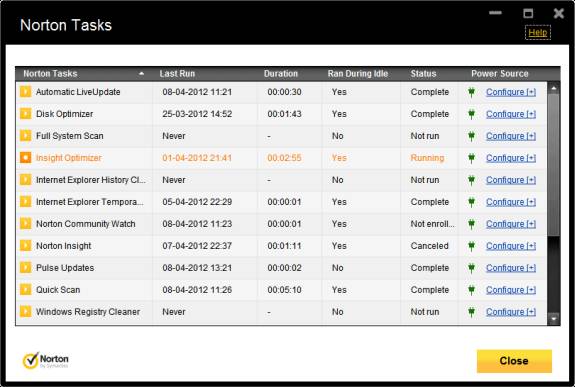 Norton Tasks