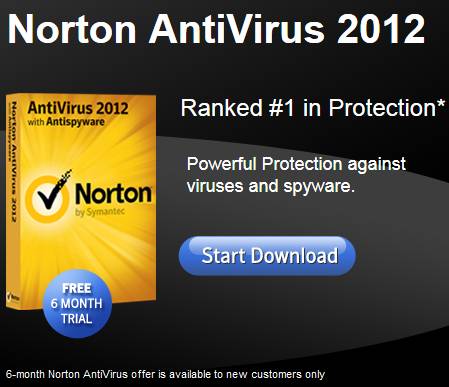 Norton Antivirus 2012 Download 6 month licenses of Norton, McAfee, TrendMicro, Sophos, or Microsoft anti-virus 3