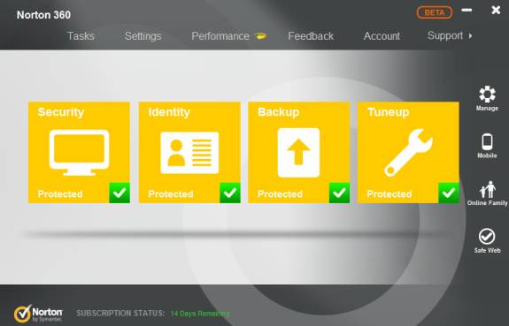 Norton 360 2013 beta