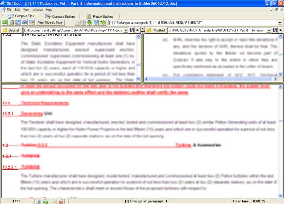 Compare MS Word Documents