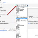 Google Drive Language Settings