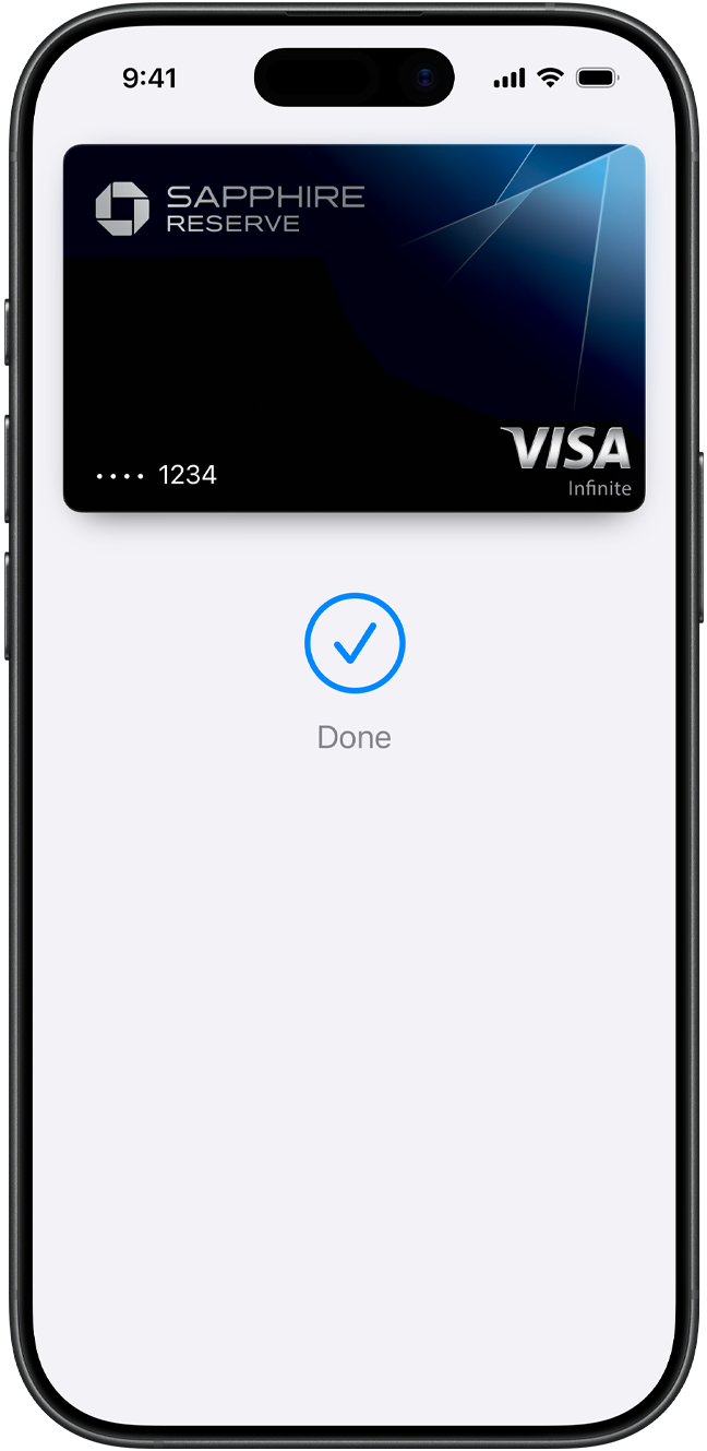 Apple Pay payment confirmation screen on an iPhone in the Wallet app