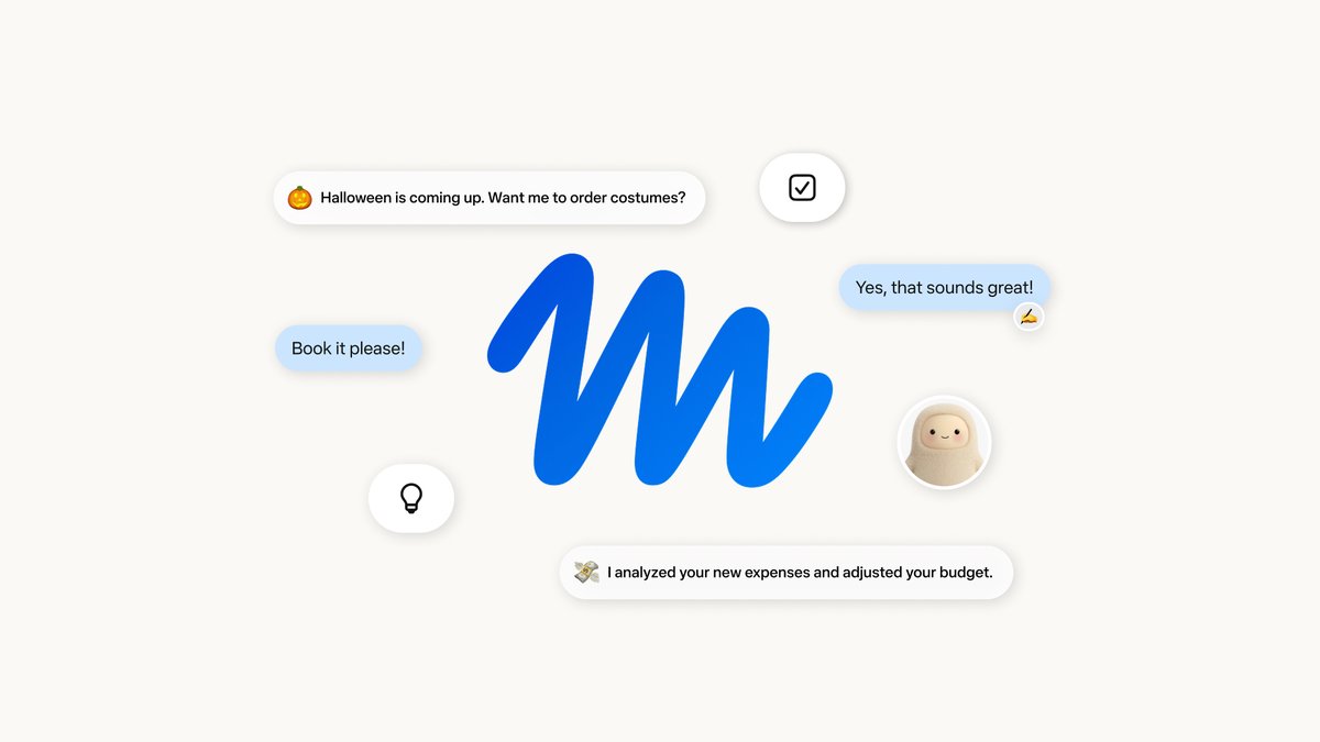Meta Muse personal AI agent chat interface showing task booking and budget suggestions
